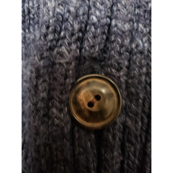 Polo Ralph Lauren Shawl Collar VTG Cardigan Men's Large Sweater Navy Blue Knit - Picture 4 of 9